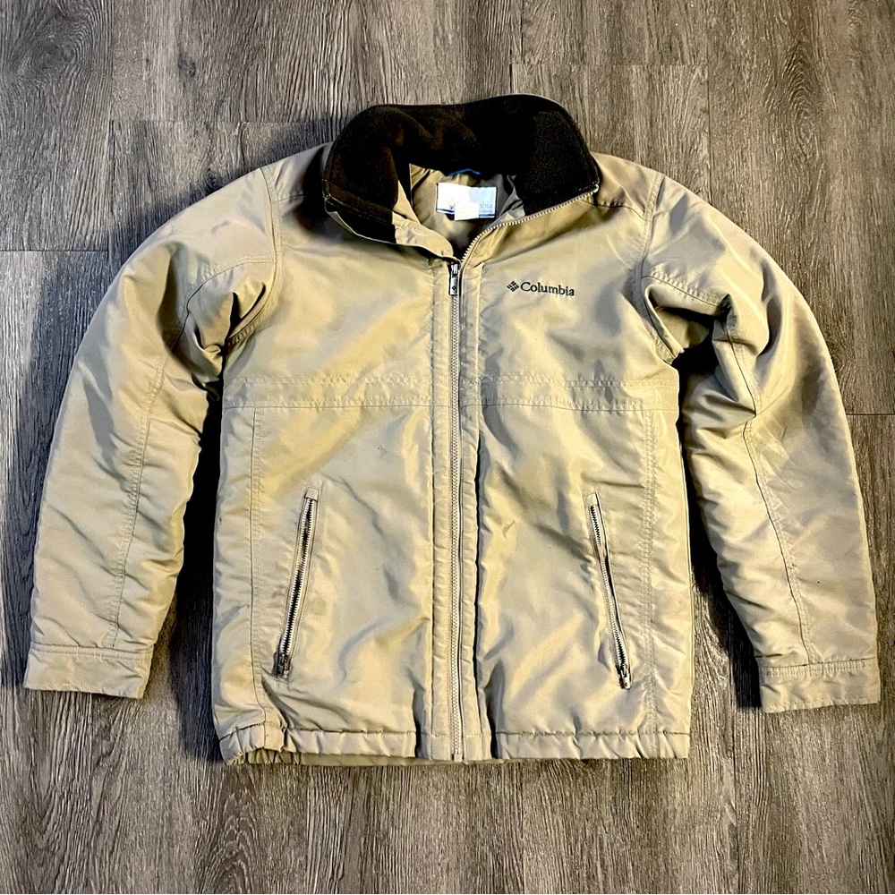 Columbia Northern Voyage 2.0 Fleece Winter Jacket Beige Tan Men’s Small